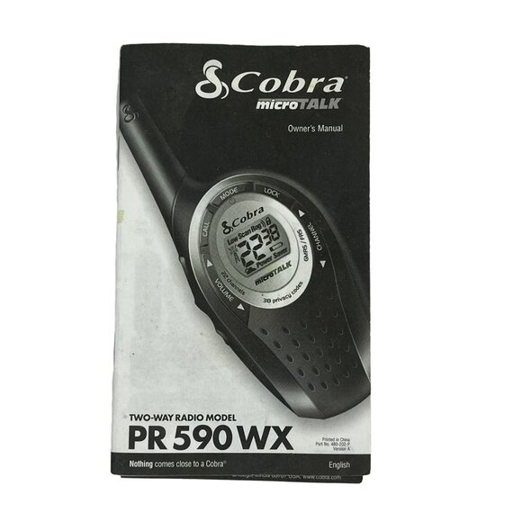 Cobra PR 590 WX Two-Way Radio Model MicroTalk Walkie Talkies w/ Manual & Charger - Picture 5 of 7